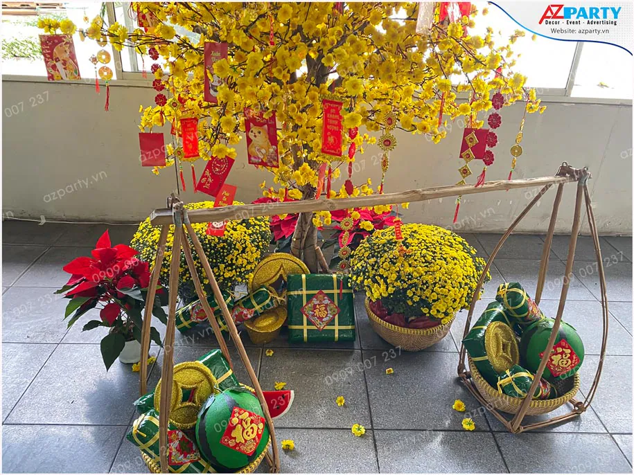 trang trí tết công ty