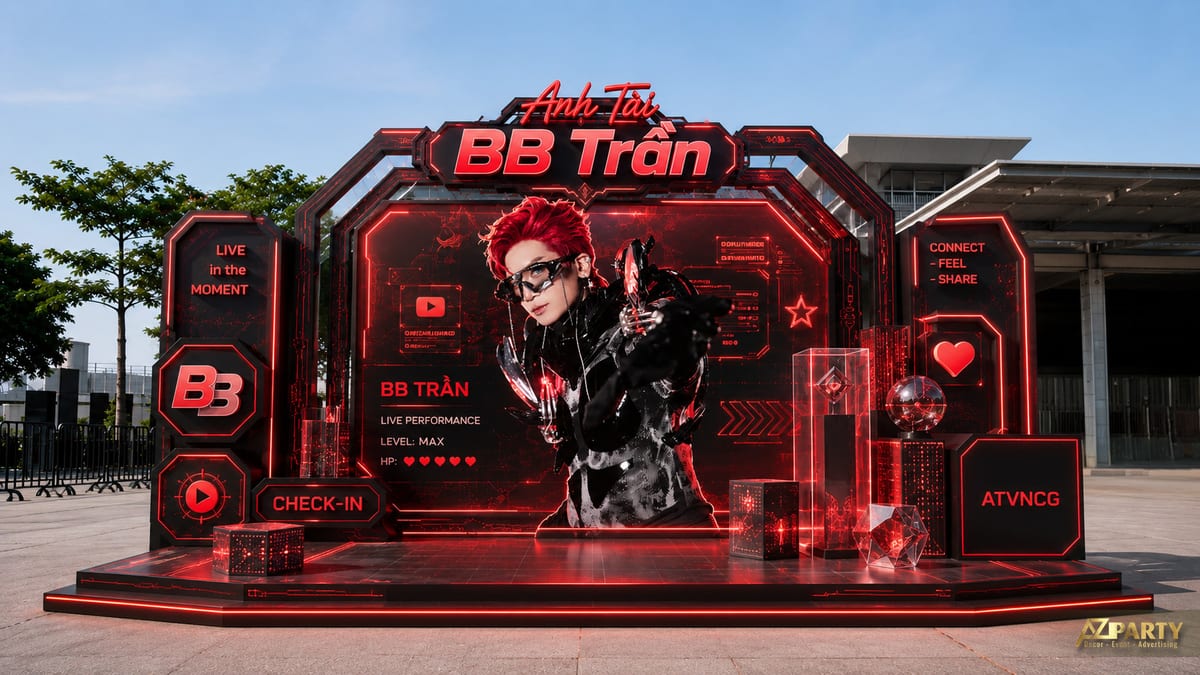 Mẫu booth Anh Trai Vượt Ngàn Chông Gai BB Trần - booth idol fanmeeting đẹp