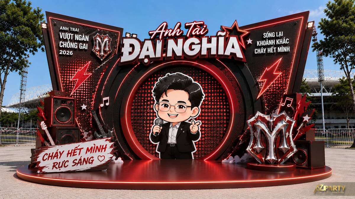 Mẫu booth Anh Trai Vượt Ngàn Chông Gai Đại Nghĩa - booth idol fanmeeting đẹp