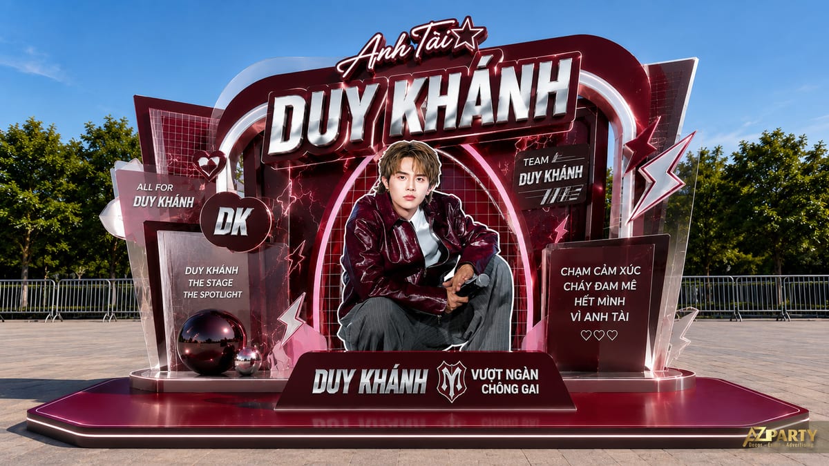 Mẫu booth Anh Trai Vượt Ngàn Chông Gai Duy Khánh - booth idol fanmeeting đẹp