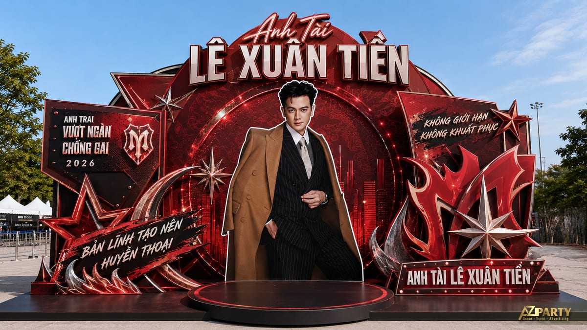 Mẫu booth Anh Trai Vượt Ngàn Chông Gai Lê Xuân Tiền - booth idol fanmeeting đẹp