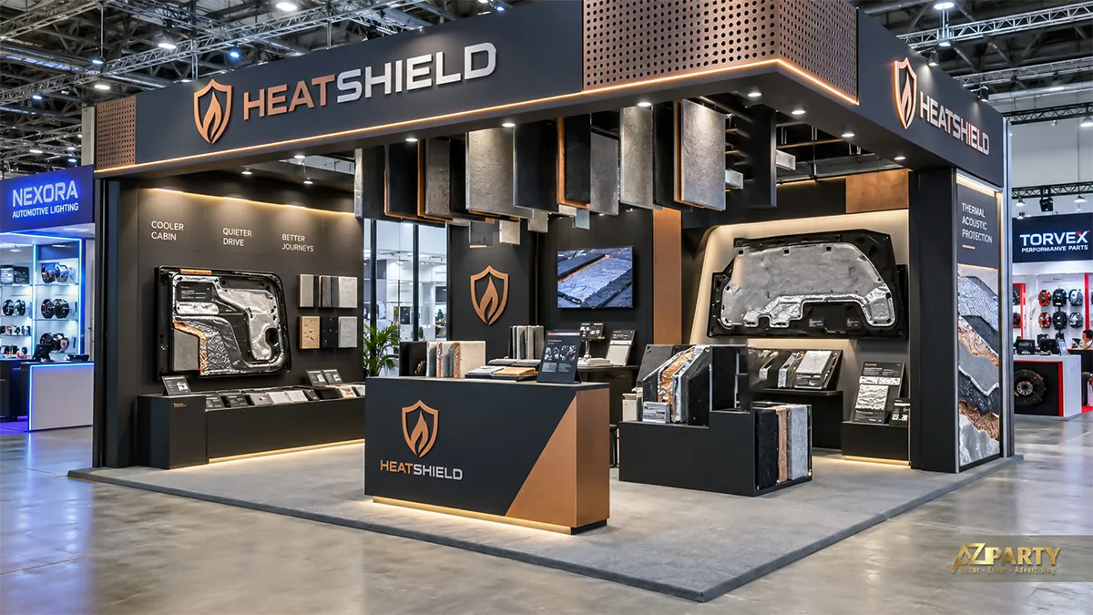 Gian HeatShield đen đồng treo tấm vật liệu cách nhiệt và mẫu cấu tạo cửa xe