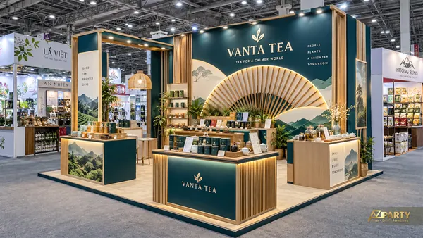 30 mẫu gian hàng Tea Show Vietnam đẹp cho thương hiệu trà