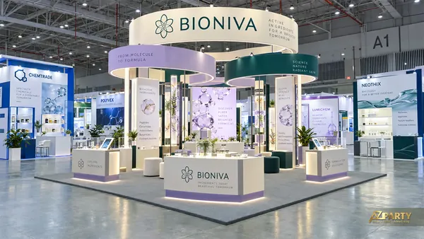 32 mẫu gian hàng Vinachem Expo theo nhóm sản phẩm