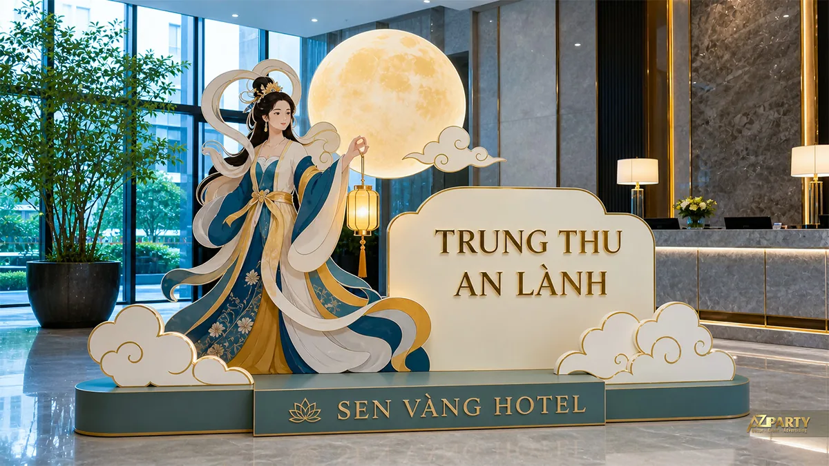 Chị Hằng bên vầng trăng vàng