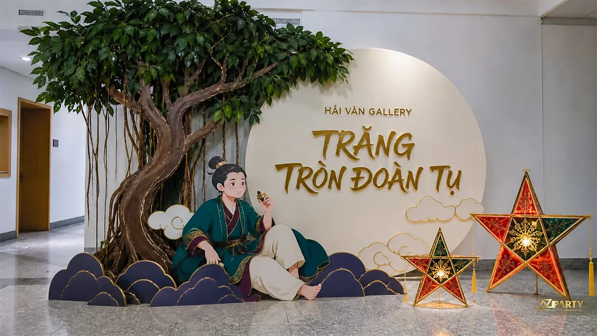 Chú Cuội dưới gốc đa cùng đèn ông sao