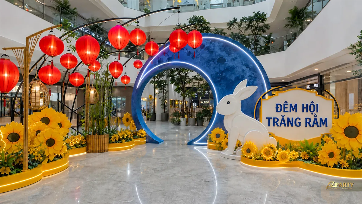 Lối đèn đỏ bên trăng xanh và thỏ ngọc