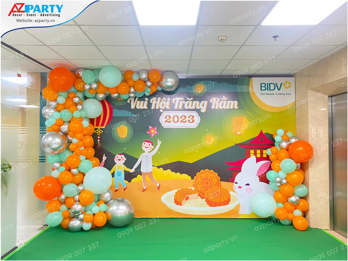 Backdrop trang trí tết trung thu 