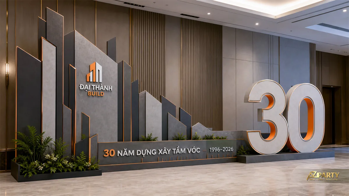 Photobooth 30 năm Đại Thành Build tạo hình đường chân trời đô thị