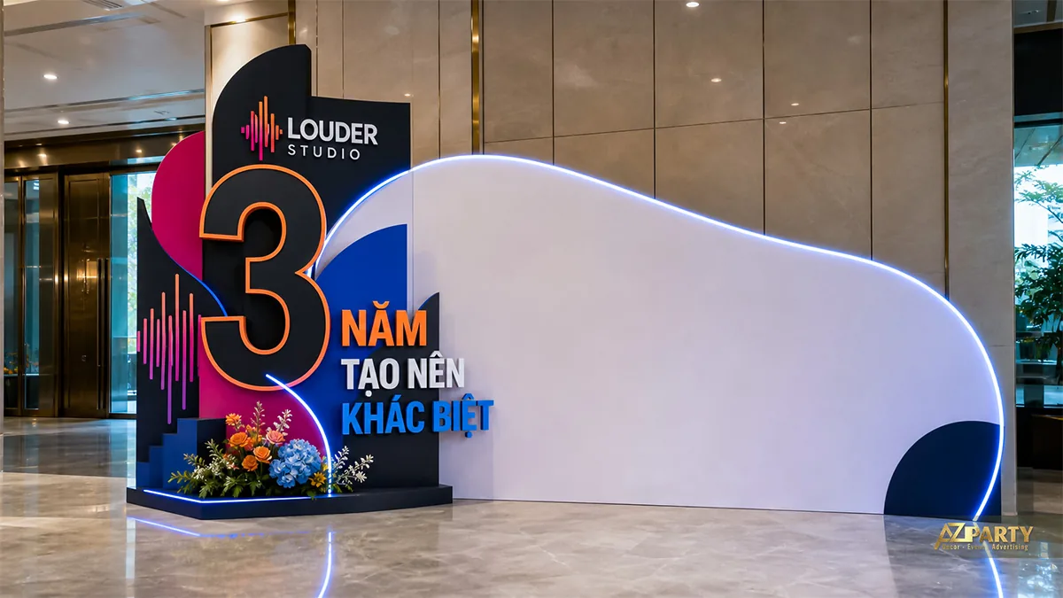 Photobooth 3 năm Louder Studio lấy cảm hứng từ sóng âm