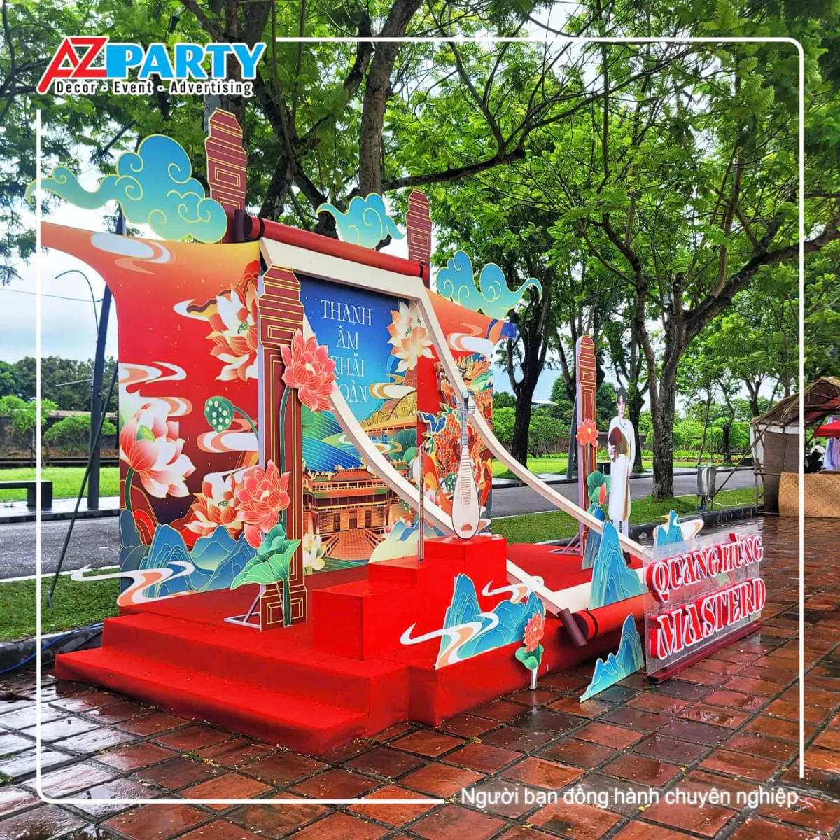Góc chụp bên trái của photobooth idol Quang Hùng MasterD