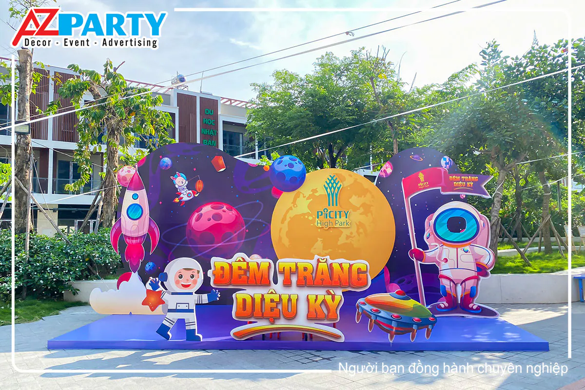 Backdrop trang trí tết trung thu chủ đề 