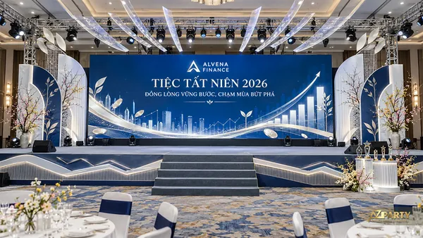 33 mẫu sân khấu tất niên đẹp cho tiệc công ty