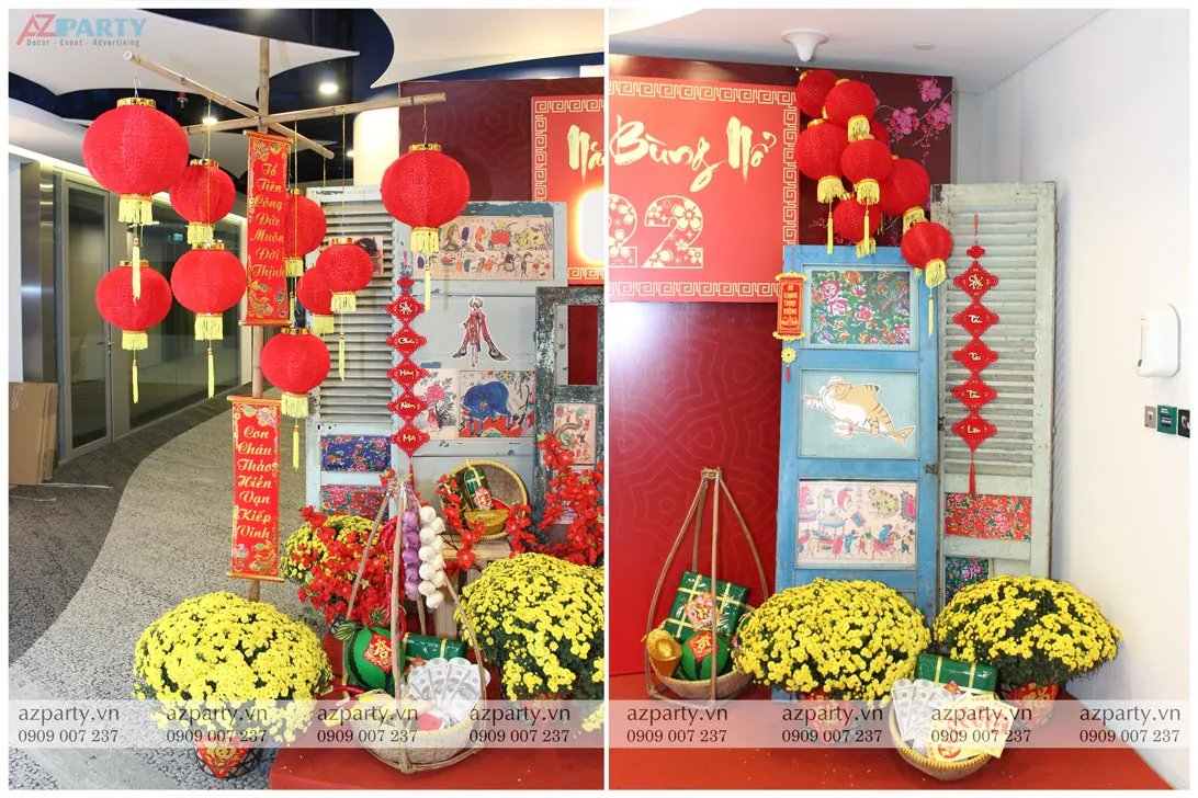 tiểu cảnh ngày tết