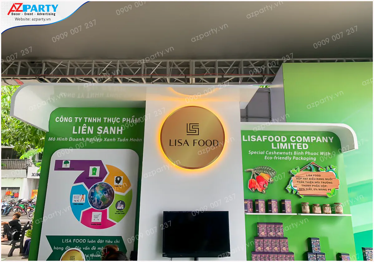 Logo được chú trọng làm nổi bật với đèn led bao quanh