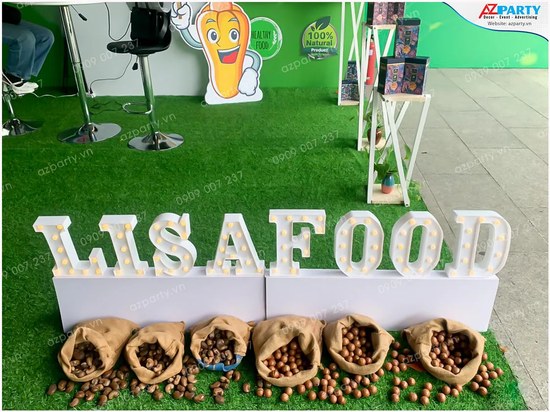 Bộ chữ 3D thương hiệu Lisa Food