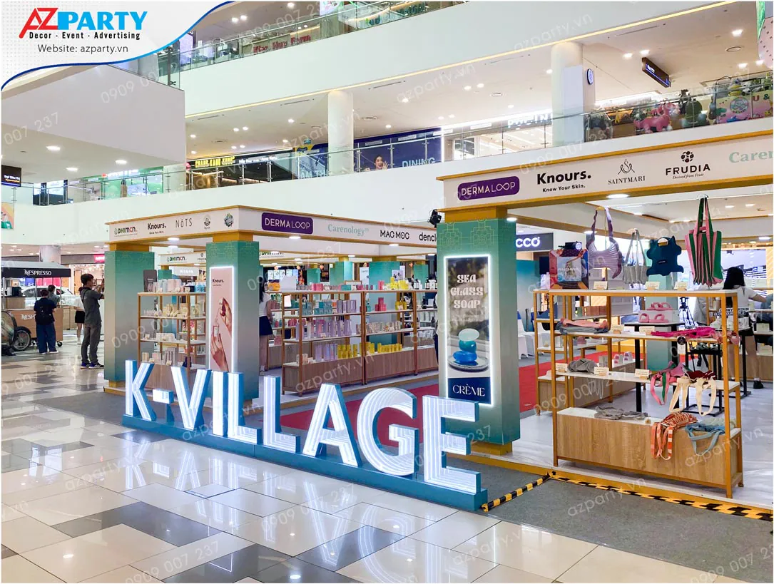 Bộ chữ K-Village được làm 3D