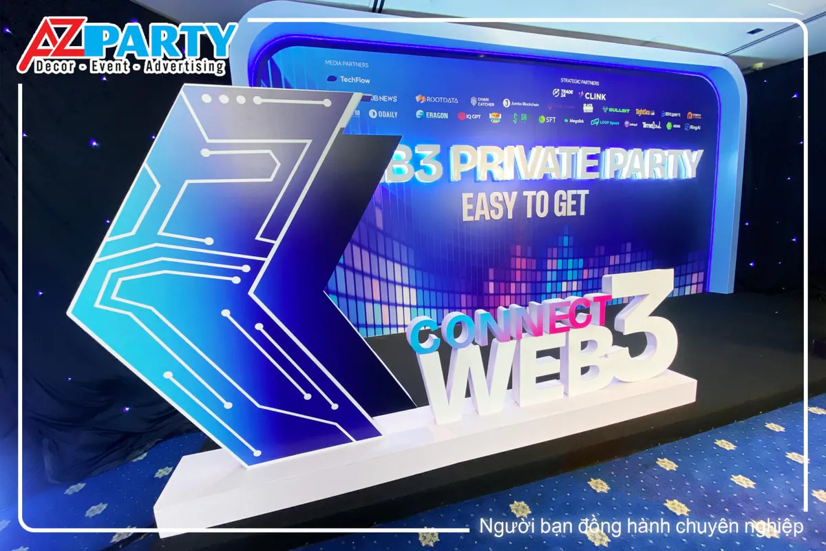 Góc chụp bên trái của photobooth web3