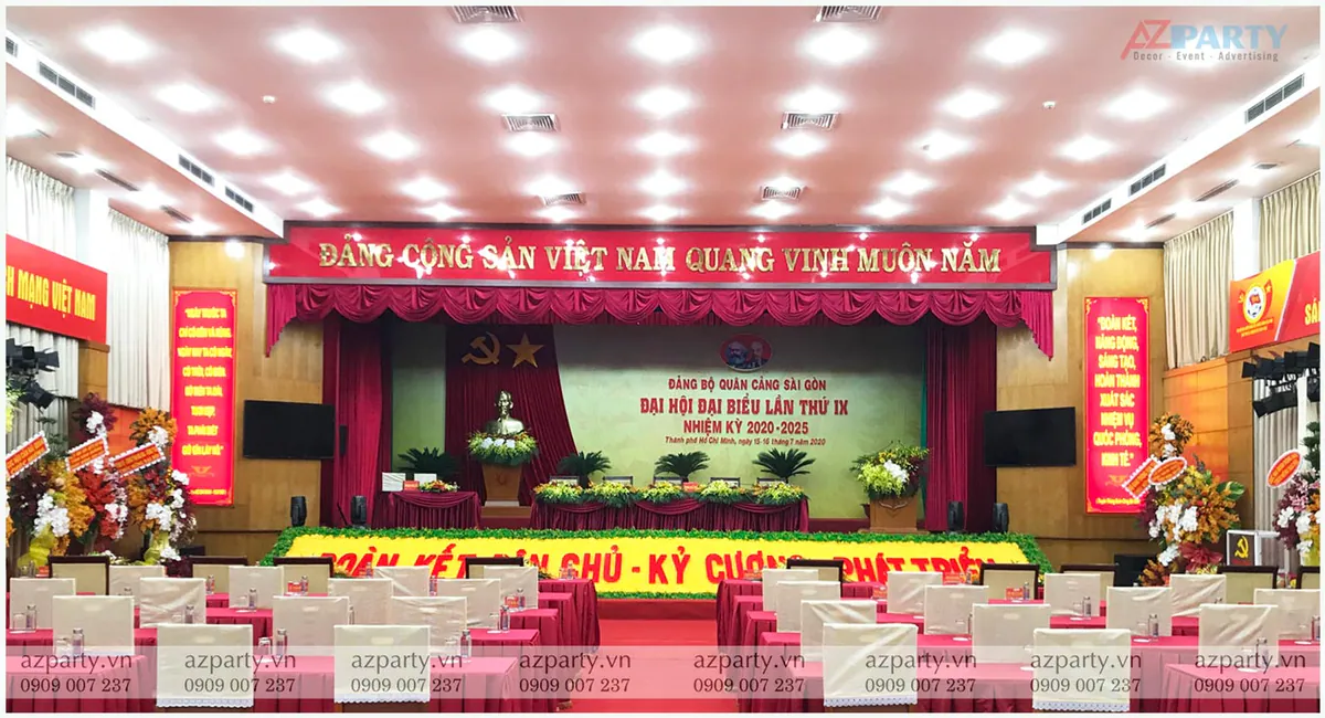 Toàn cảnh hội trường Đại hội đại biểu lần thứ IX của Quân cảng Sài Gòn
