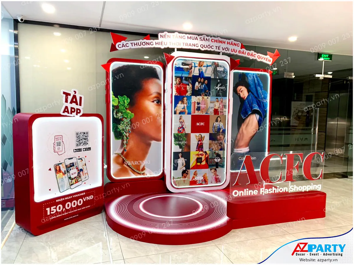 Góc chụp bên trái của booth