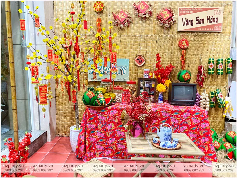 trang trí tiểu cảnh tết xưa