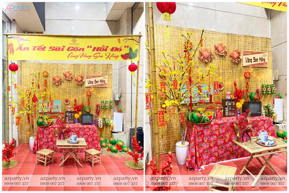 trang trí tiểu cảnh tết xưa