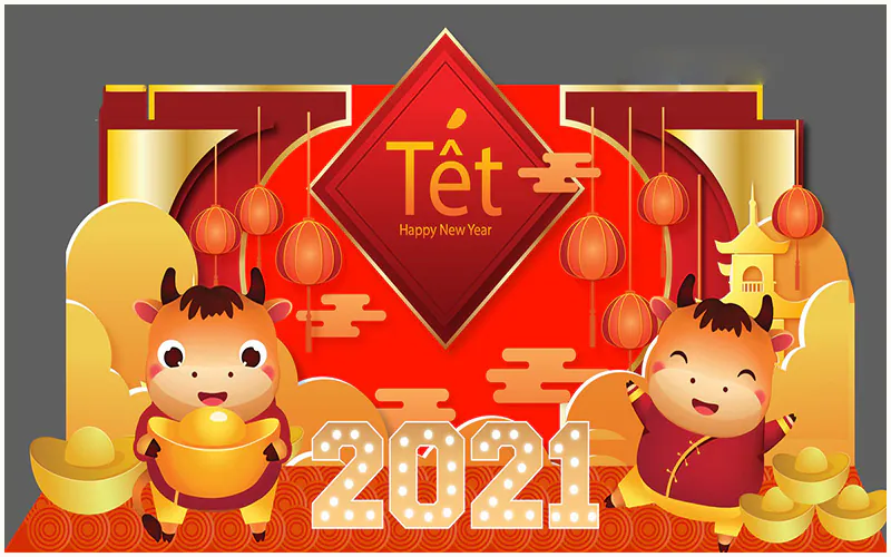 trang trí tiểu cảnh tết