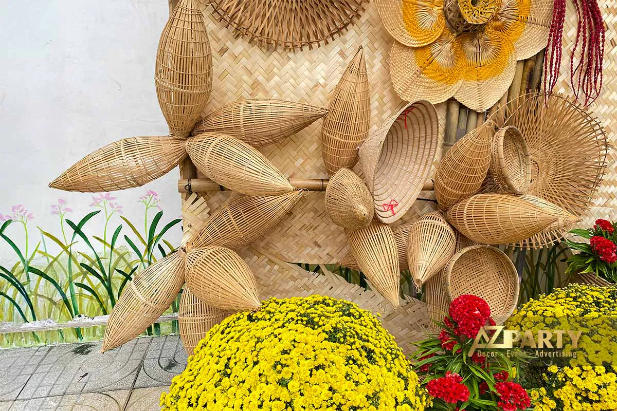 mây đan tre thủ công trang trí tết đẹp