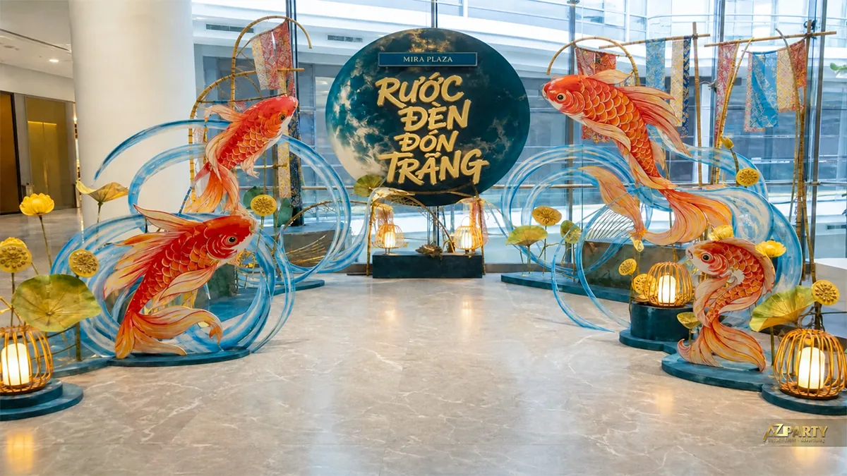 Cổng cá chép đối xứng bên trăng