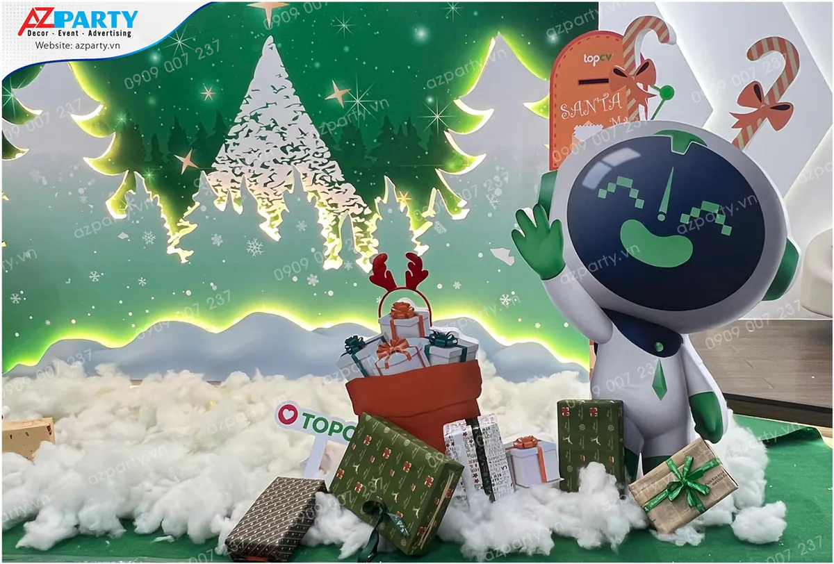 tiểu cảnh trang trí noel