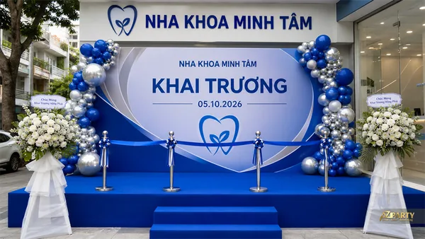 Mẫu trang trí khai trương đẹp: từ cổng chào đến khu nghi thức
