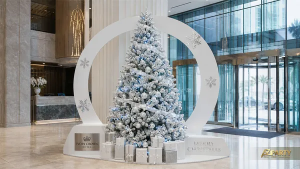 39 mẫu trang trí Noel tông trắng và trắng bạc thanh lịch
