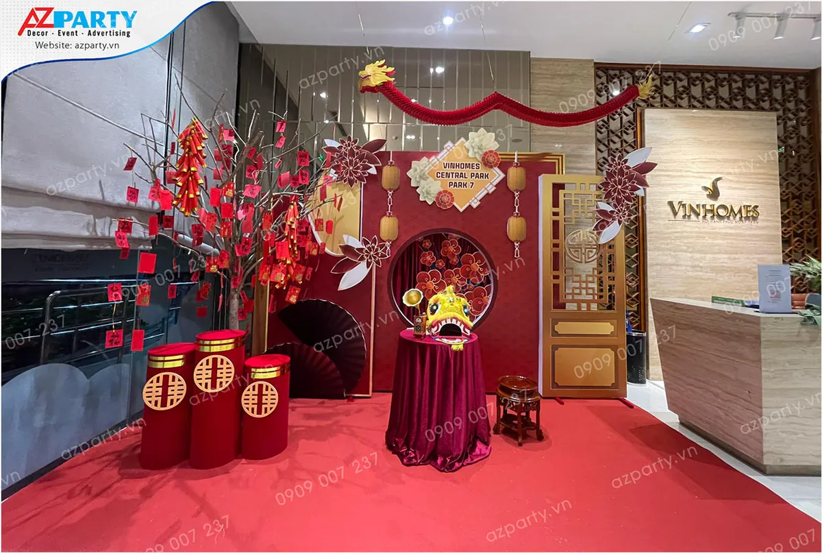 trang trí tết chung cư vinhomes