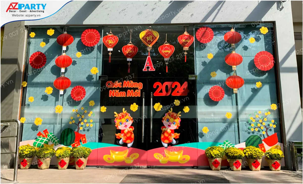 trang trí tiểu cảnh tết