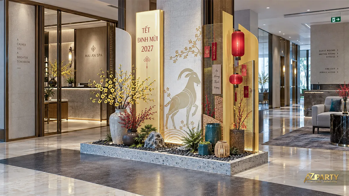 Tiểu cảnh cạnh spa