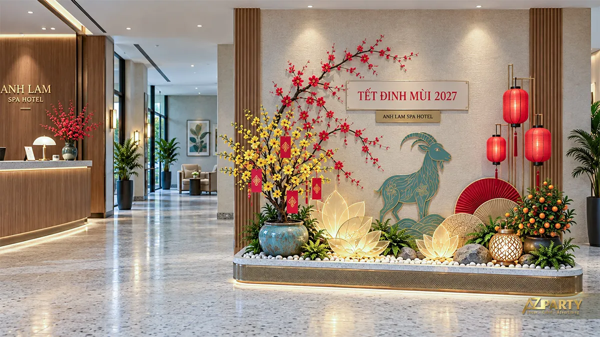 Tiểu cảnh hoa sen phát sáng