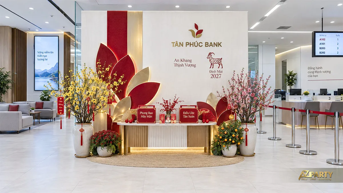 Bàn viết điều ước trước vách sen của ngân hàng