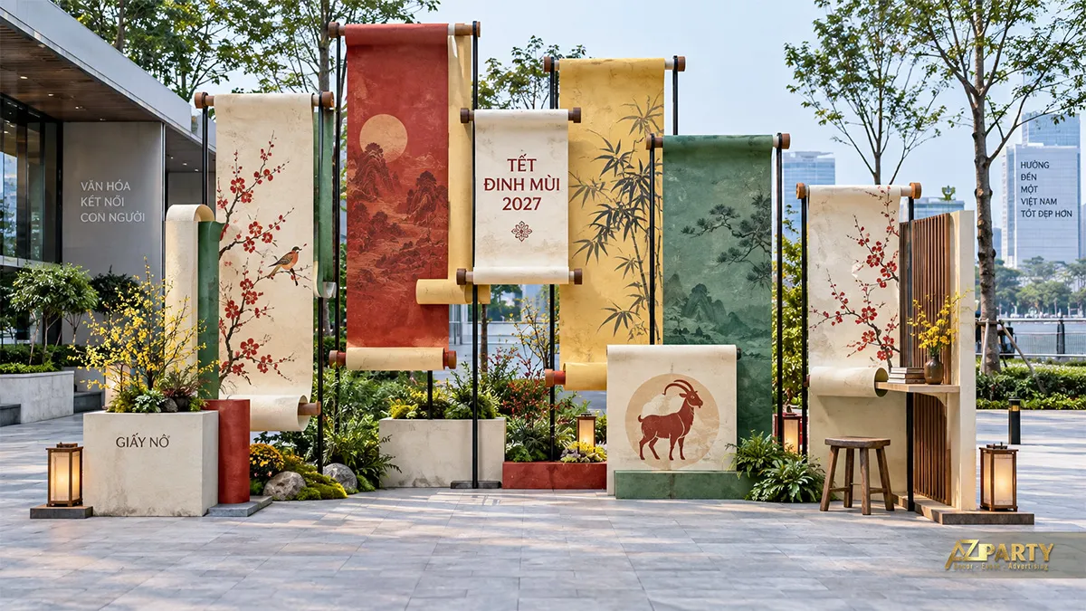 Tranh cuộn ngoài trời