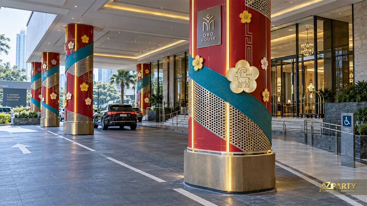 Cột sảnh đón xe
