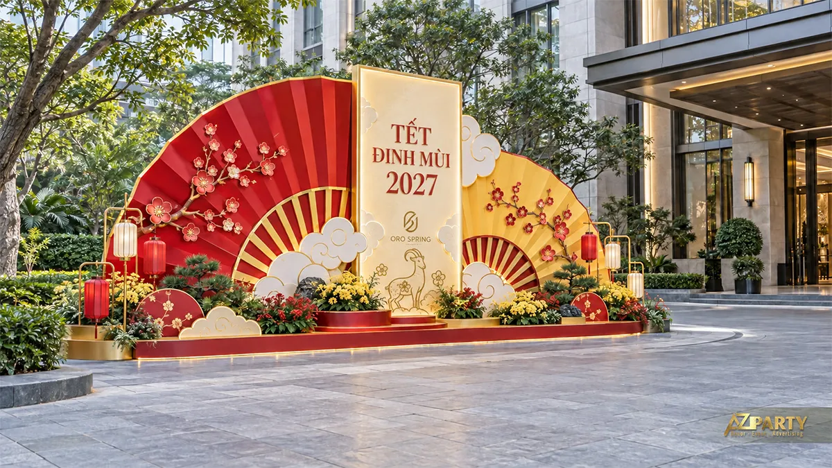 Tiểu cảnh quạt lớn