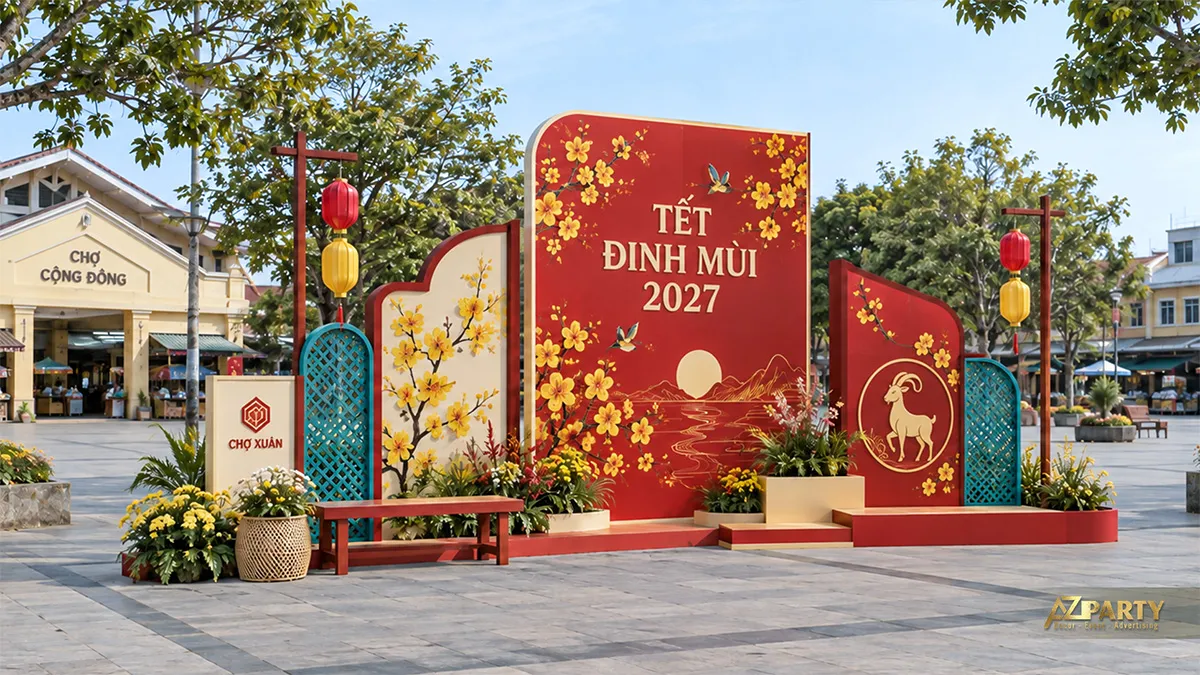Backdrop chợ cộng đồng