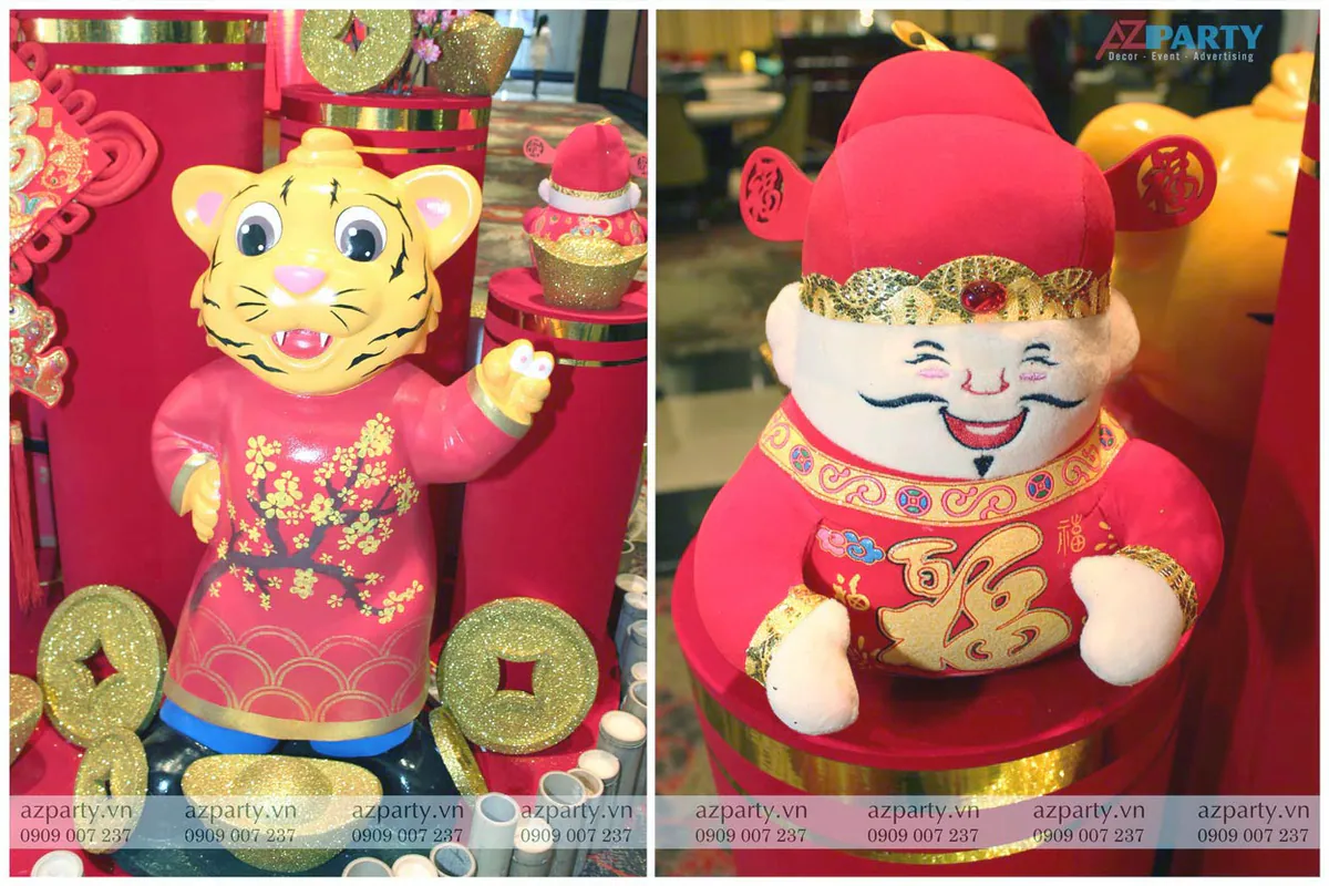 tiểu cảnh trang trí tết