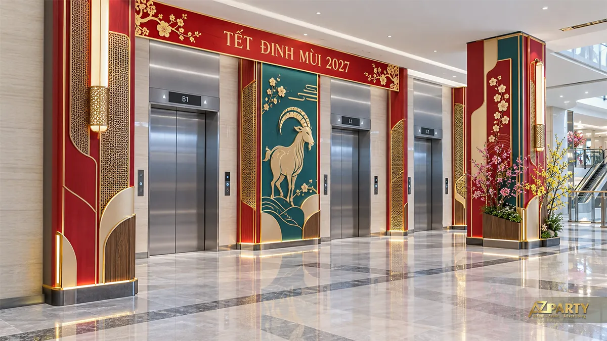 Ốp khu thang máy
