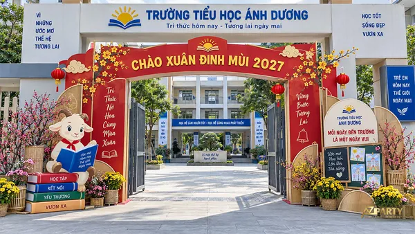 45 mẫu trang trí Tết trường học đẹp, phù hợp từng cấp học
