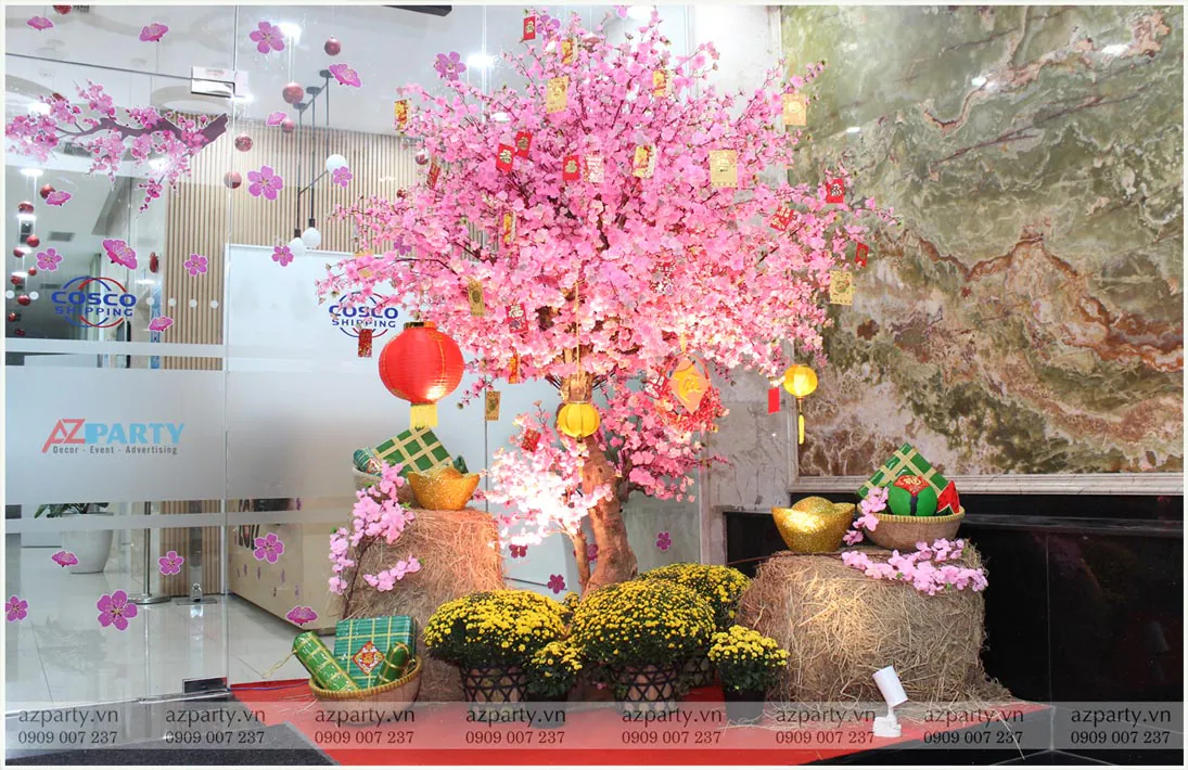trang trí tiểu cảnh tết cosco