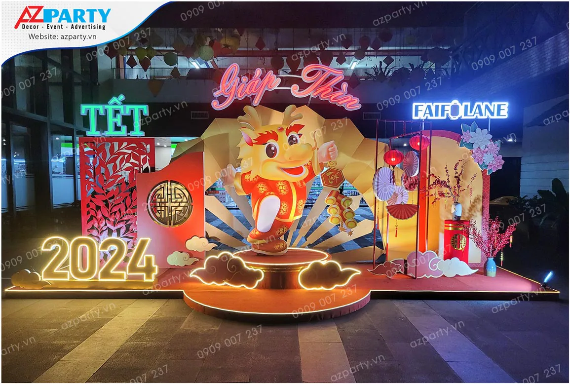 trang trí tết trung tâm thương mại faifo lane
