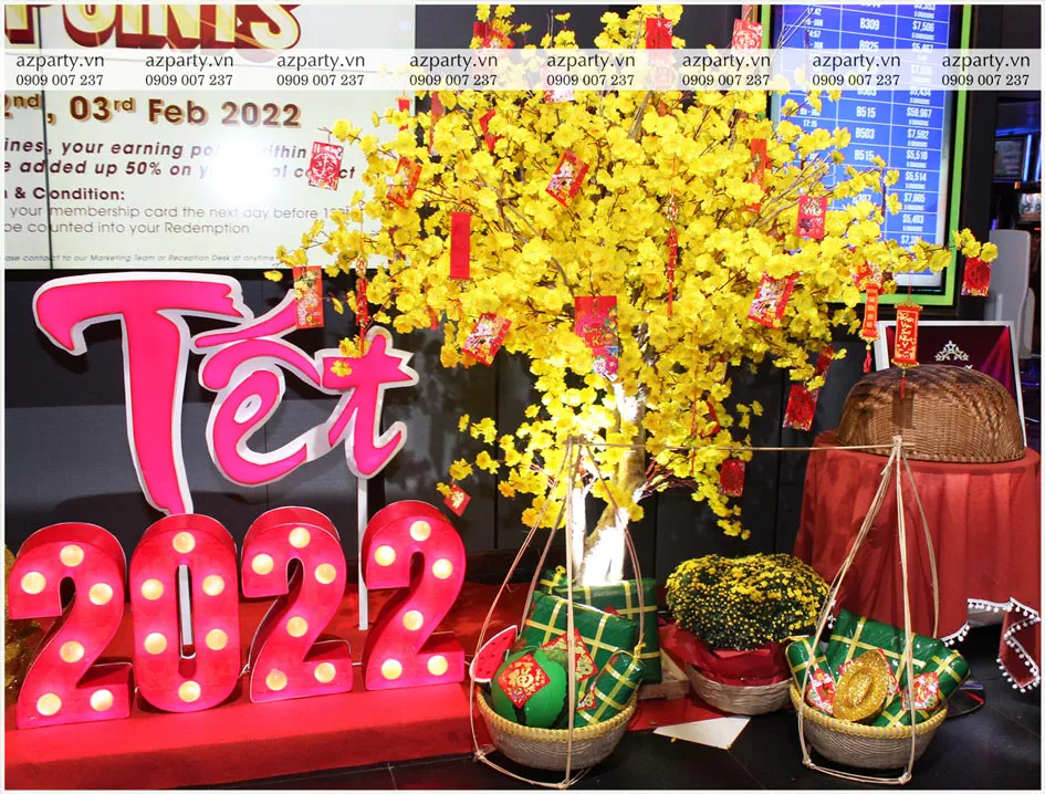 trang trí tiểu cảnh tết