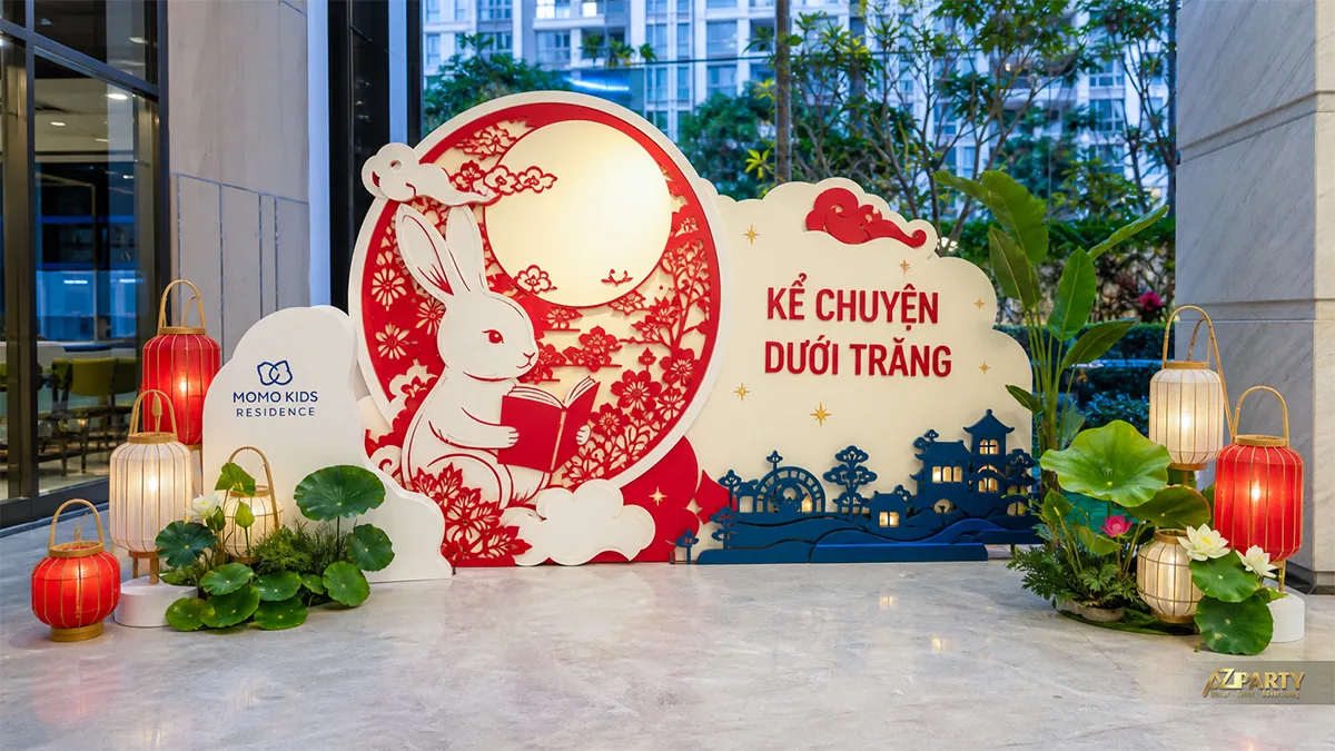 Vách thỏ ngọc đỏ trắng kể chuyện dưới trăng