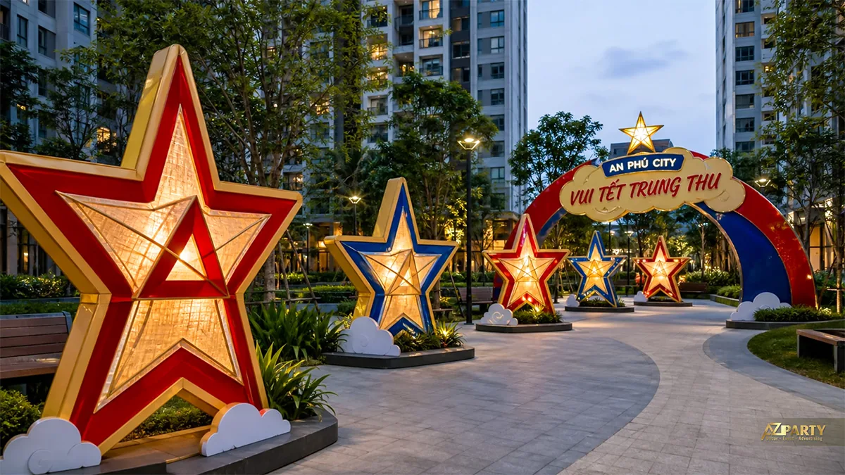 Tuyến đèn ông sao nhiều màu