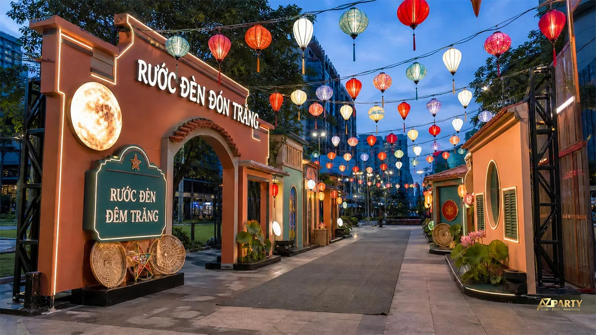 Phố đèn Trung Thu ngoài trời